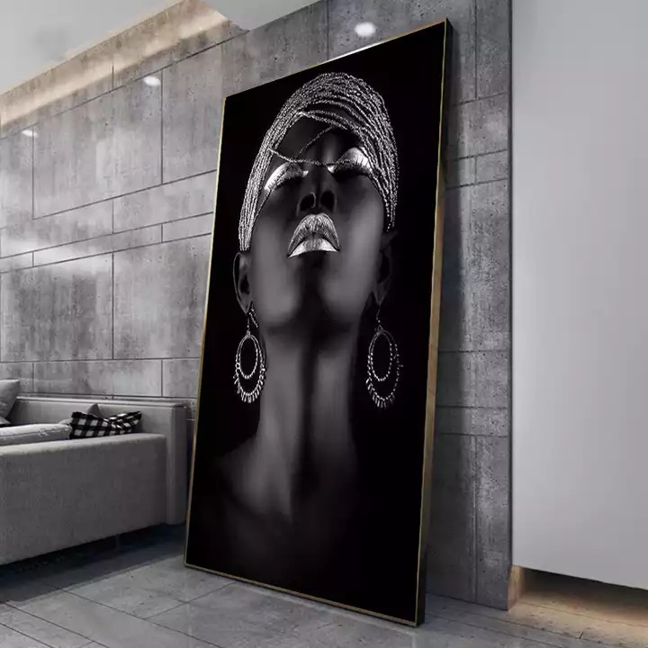 Picture of Cross-border Hot Selling African Women Decorative Painting Canvas Painting Mural Painting Foreign Trade Hot Selling Decorative Painting Core