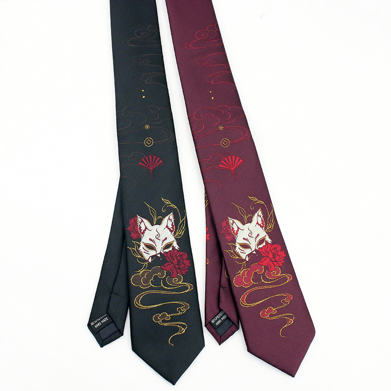 Picture of Foreign Trade Two-Dimensional Japanese Style Nine-Tailed Fox Tie Jkdk Uniform Shirt Hand-Tied Versatile Fashionable Nine-Tailed Fox Fairy Tie