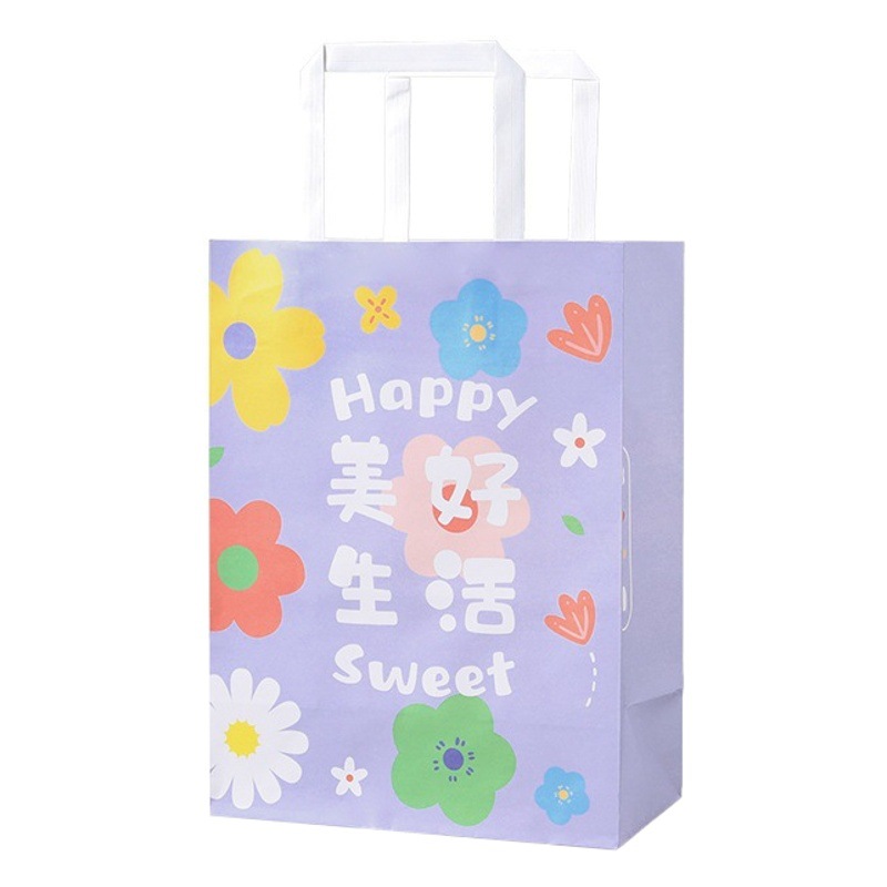 Mid-Autumn Festival Mooncake Gift Bag Paper Bag Birthday Souvenir Holiday Kraft Paper Bag Handbag with Printed Logo Customization