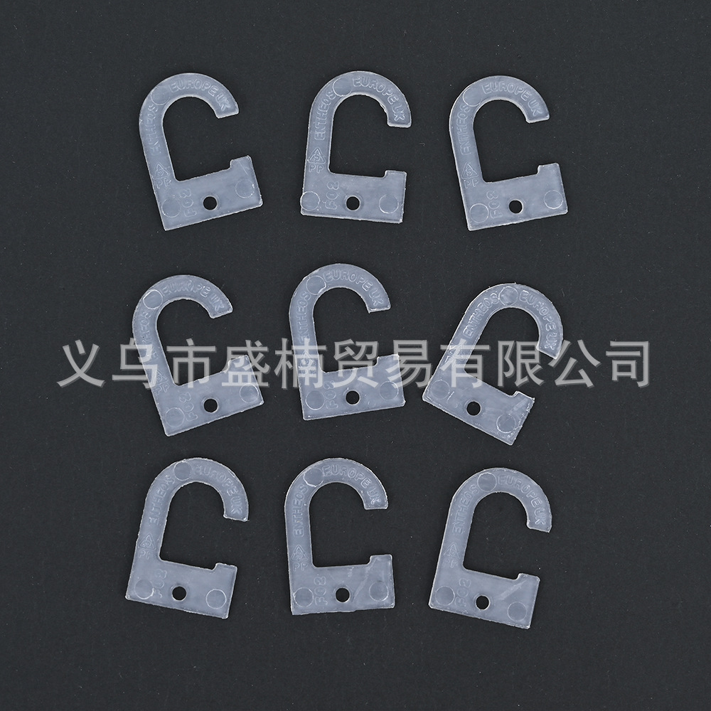 In stock plastic Question Mark Hook plastic transparent gloves hook PP packing box hook gloves hat display hook wholesale