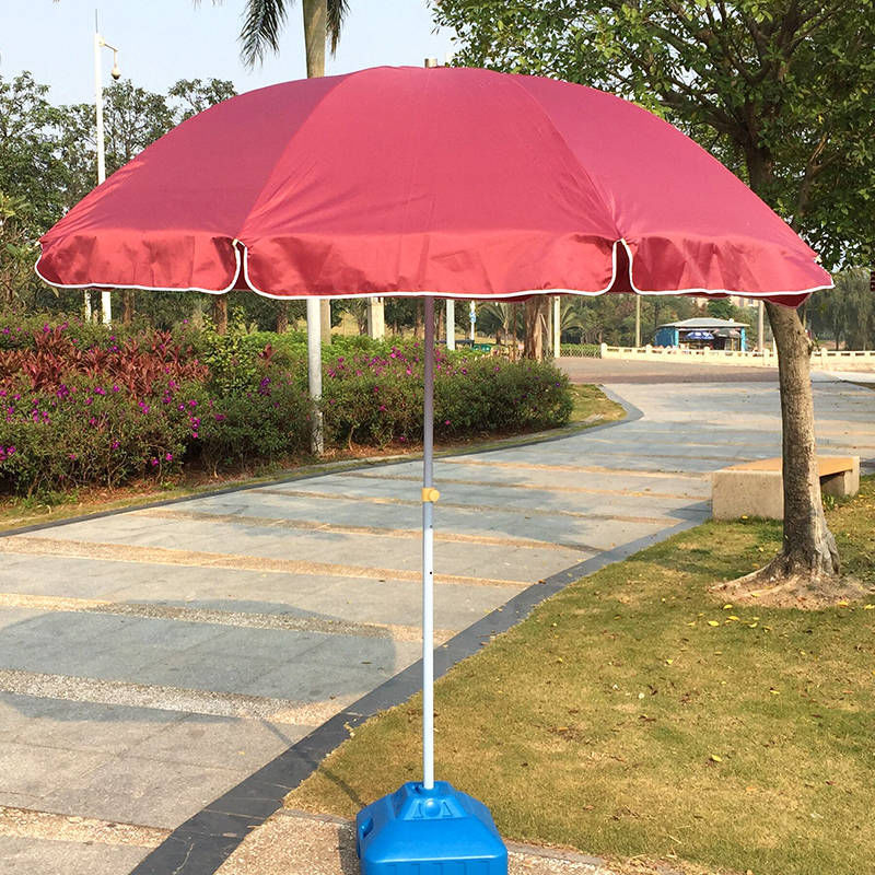 Outdoor Parasol Large Stall Sun Umbrella Beach Umbrella Anti-Uv Folding Advertising Umbrella Courtyard Umbrella Stall
