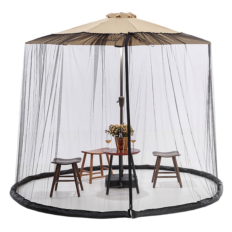 Outdoor courtyard parasol anti-mosquito net bottom water pipe weighted windproof purse seine anti-mosquito Roman umbrella mosquito net