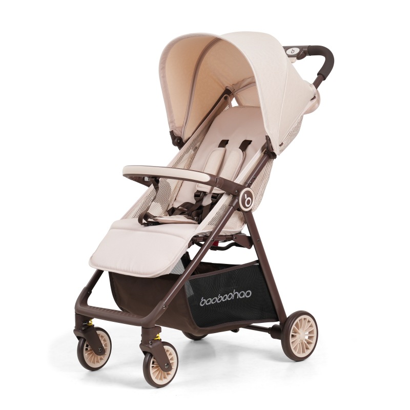 Picture of Baby Good A2 Children's Cart Pocket Cart Lightweight Cream Color Easy Storage Sitting and Lying One-Button Receipt Exit