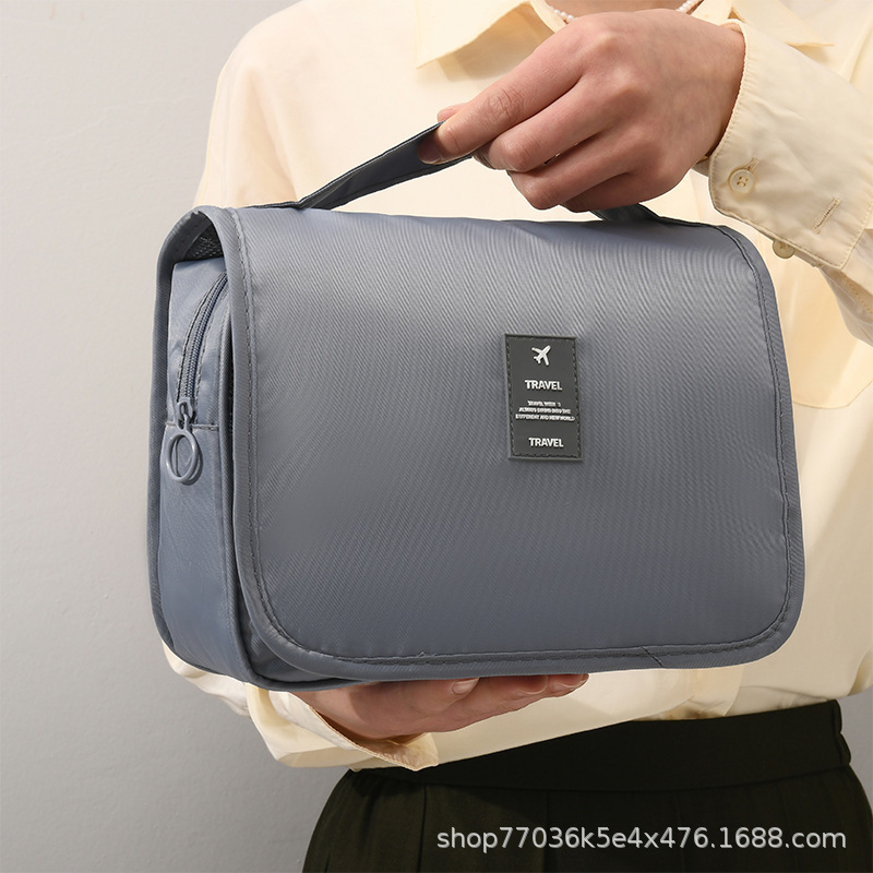 Picture of Hook Wash Bag Portable Portable Cosmetic Bag Foldable Dry and Wet Separate Wash Bag Travel Storage Bag