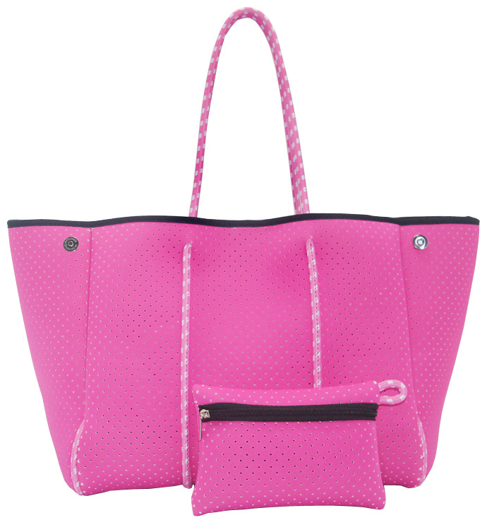Picture of Diving Material Perforated Beach Bag European and American Fashion Portable Shoulder Strap Mother Bag Outdoor Casual Bag Portable Women's Bag for Women