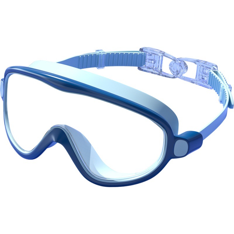 Children's Goggles New Waterproof Fog HD Goggles Boys and Girls Electroplated Transparent Large Frame Professional Swimming Glasses