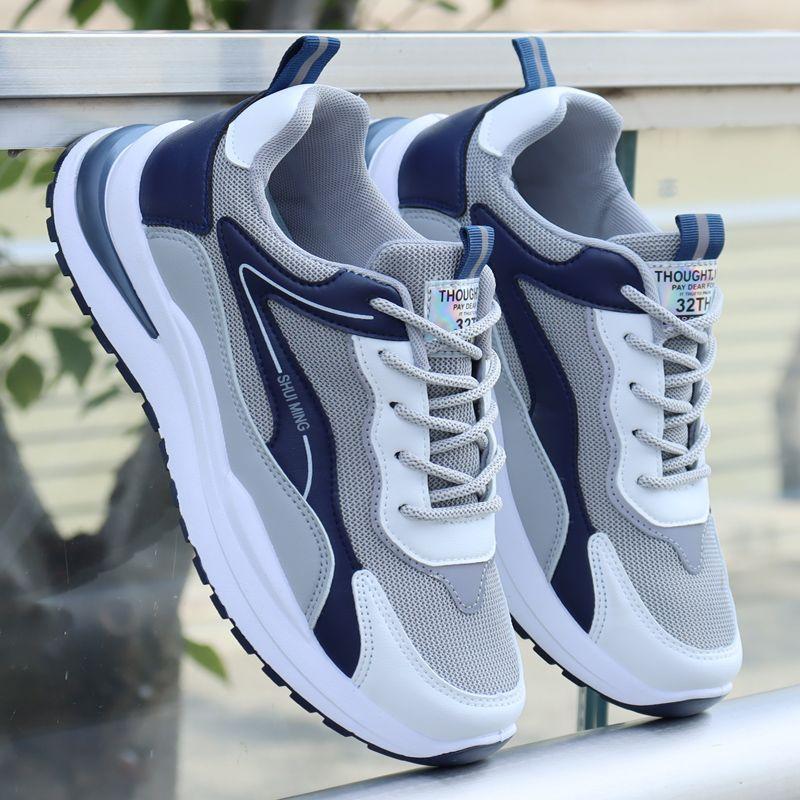 Shoes men's 2024 spring and summer new mesh sneaker Korean trend casual shoes soft bottom running shoes