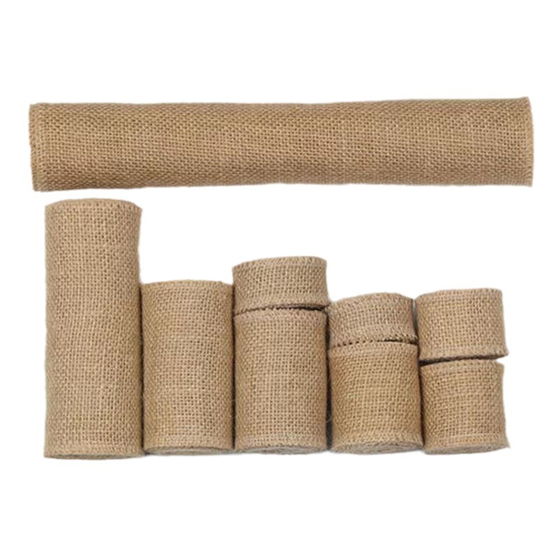 Picture of Linen Roll DIY Hand-Woven Knitted Natural Jute Fabric Multi-Size Edging Roll Cross-Border Edging Design
