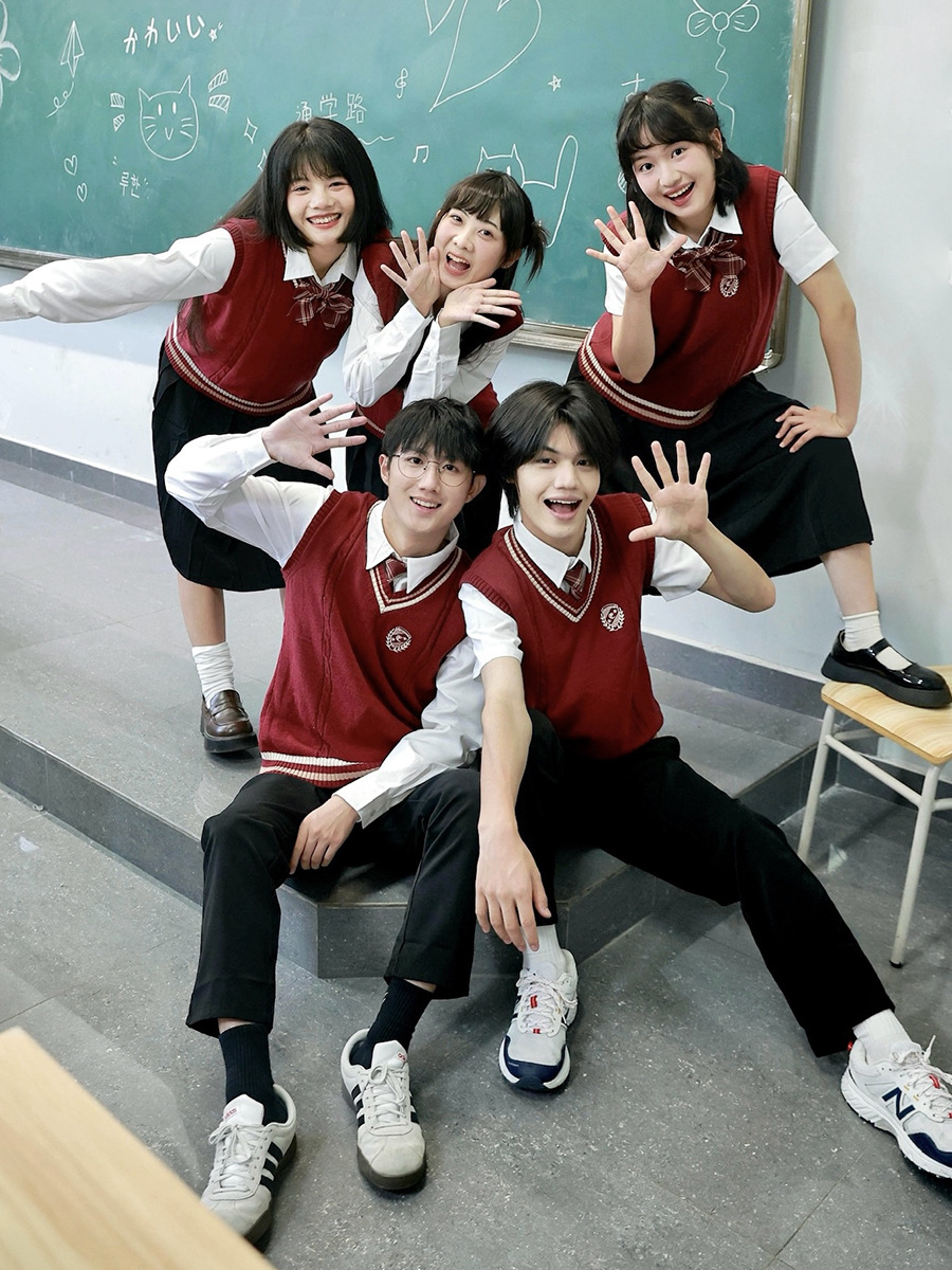 Jk waistcoat vest chorus games performance school uniform suit middle school students high school students class uniform suit