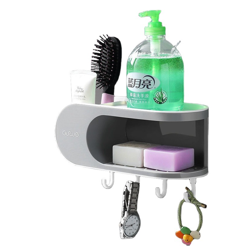 Double-layer Soap Box Storage Rack Punch-free Creative Draining Toilet Suction Cup Wall-mounted Bathroom Soap Box Household