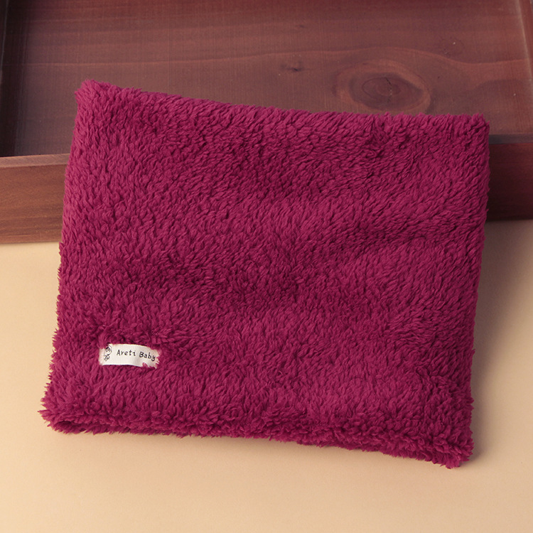 Picture of Winter New Korean Style Solid Color Children's Pullover Scarf for Boys and Girls Plush Thickened Scarf Baby Velvet Neck Sleeve