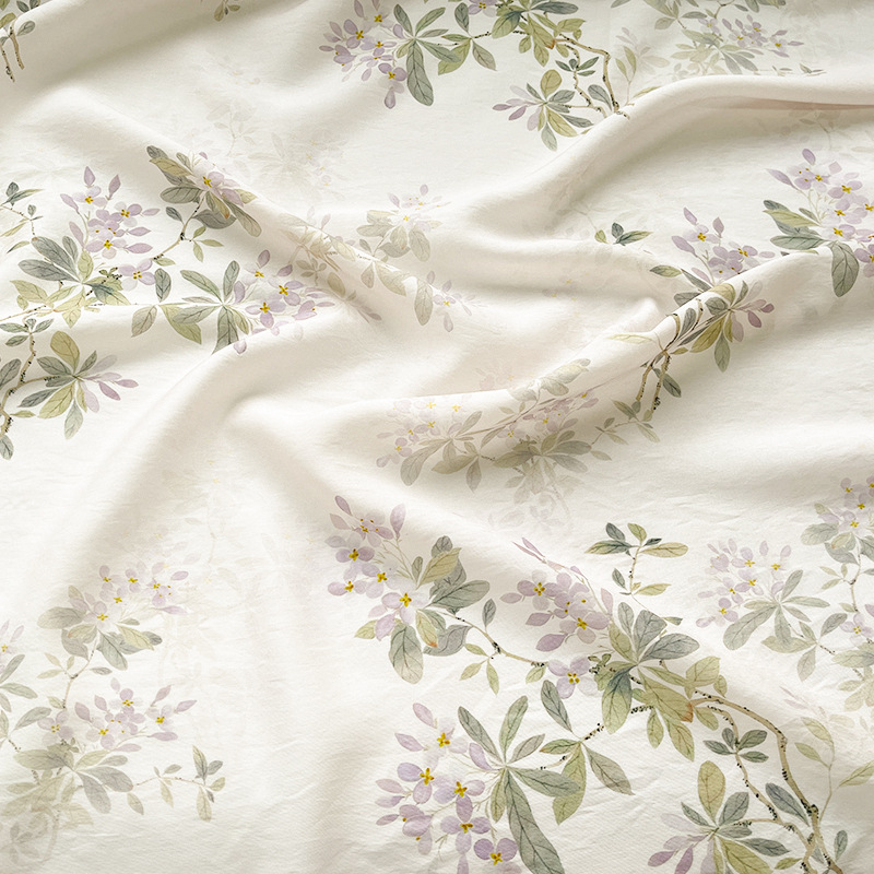 Shallow stranger new Chinese digital printed fabric brocade cotton fabric one-meter price cheongsam dress jacket hanfu fabric