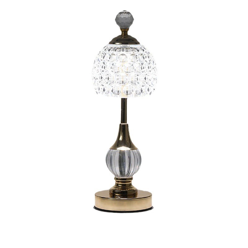 Decorative Table Lamp Simple Crystal European Style Pineapple Bedroom Bedside Feeling Metal Touch Creative Atmosphere Night Light