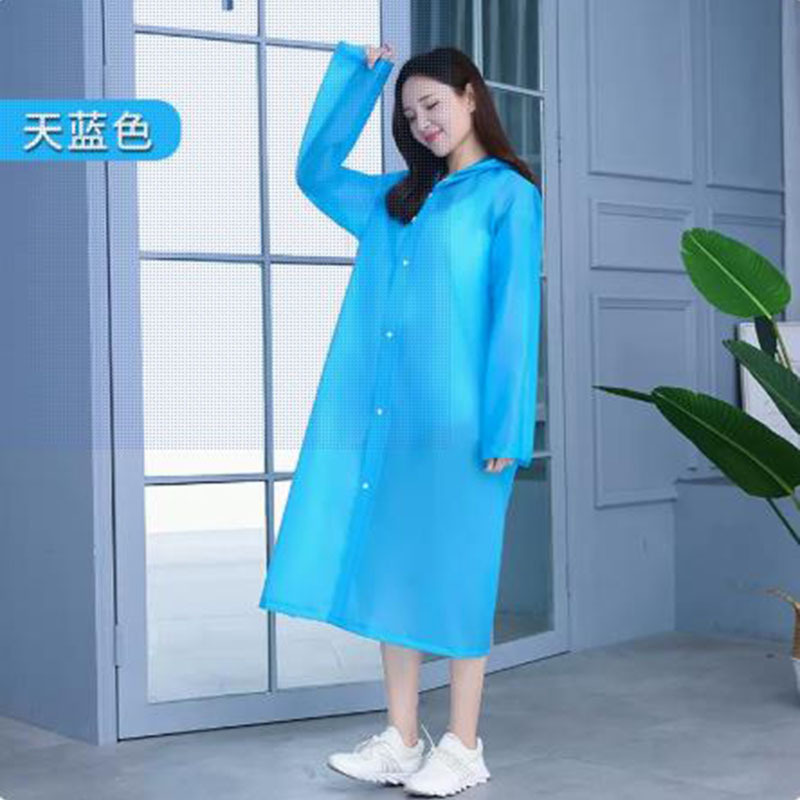 Picture of Eva Fashionable Single-Person Long Full-Body Rainstorm-Proof Unisex Adult Poncho Portable Disposable Raincoat for Outdoor Rain Protection