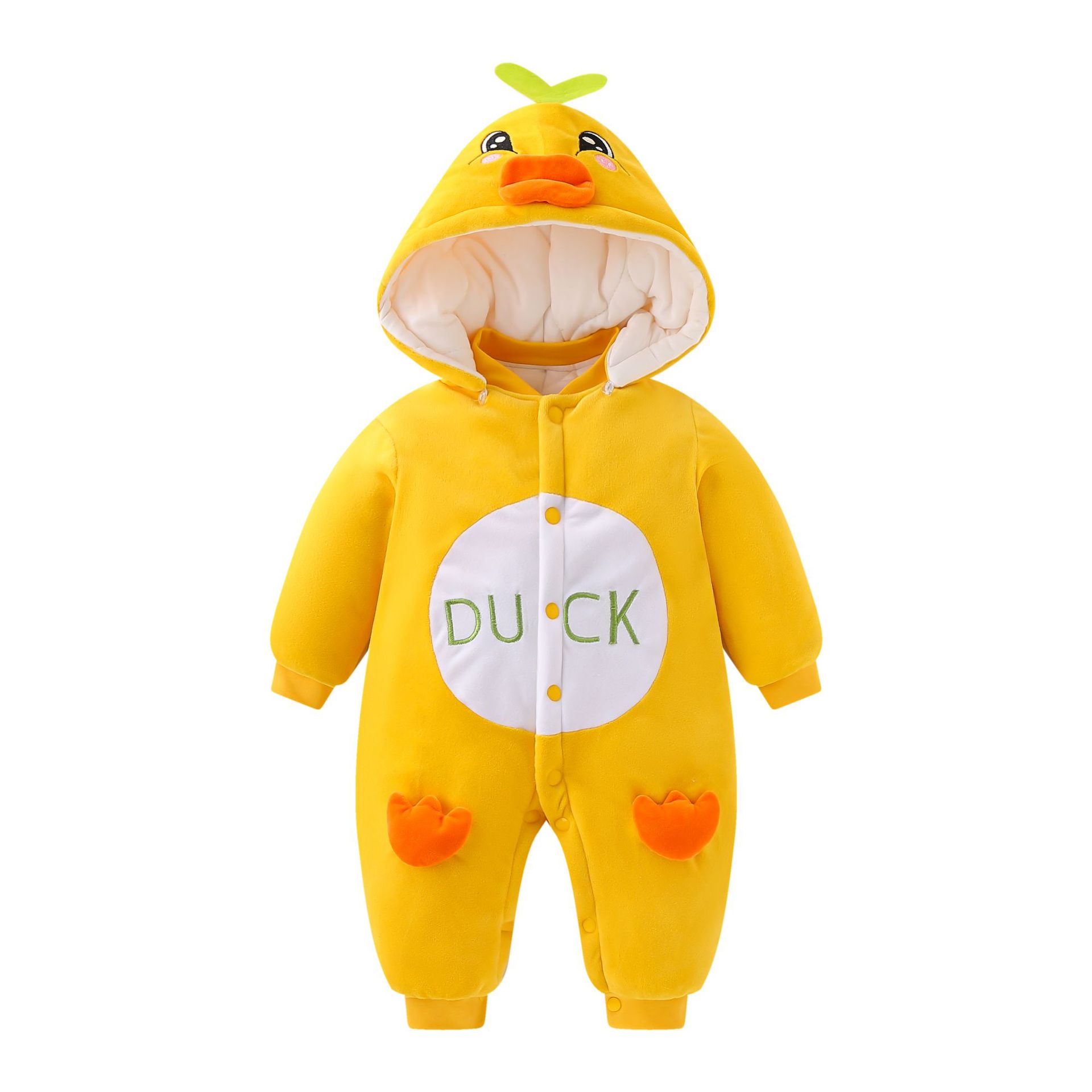 Picture of Baby Jumpsuit quilted super cute romper newborn cute cartoon clothes hooded baby romper