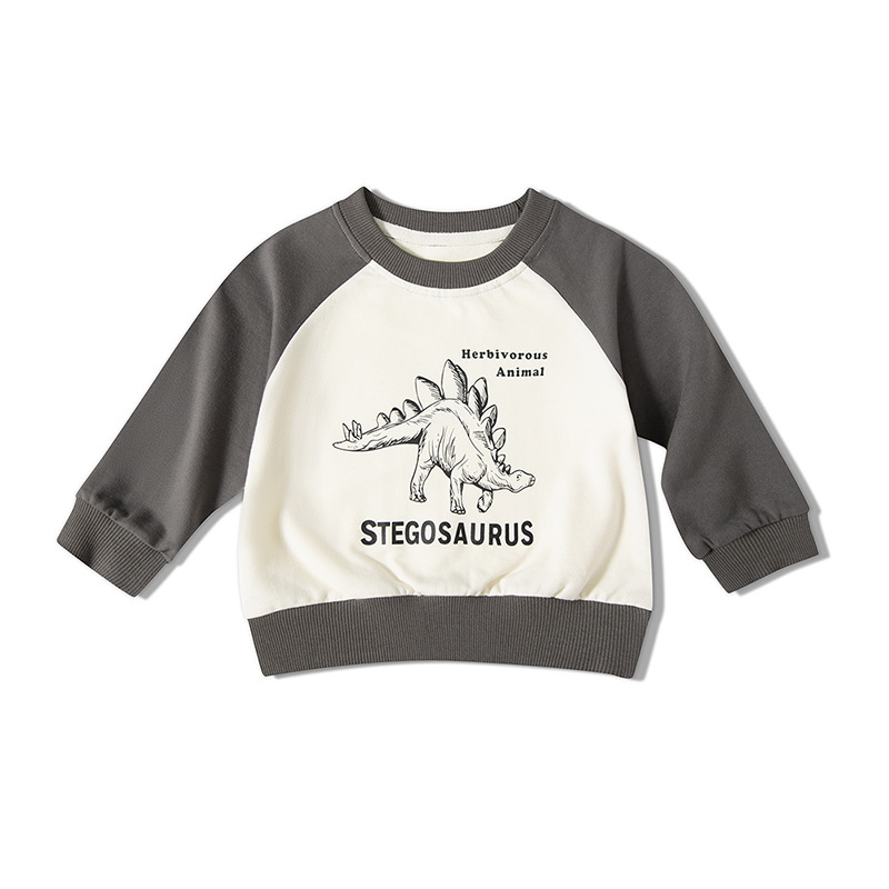 Picture of Cross-border children's clothing live supply autumn fashionable loose thin children's sweater contrast color baby boys' clothes one-piece delivery