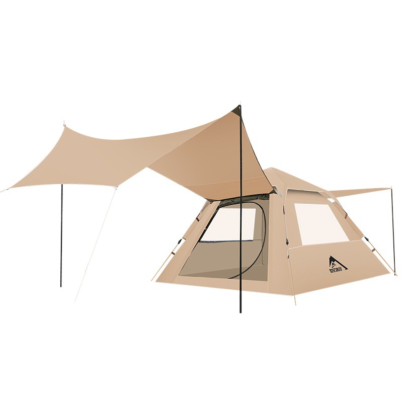 Tent Outdoor 3-4 Person Portable Foldableing Canopy Two-In-One Fully Automatic Camping Style Camping Style Equipment Sun Protection