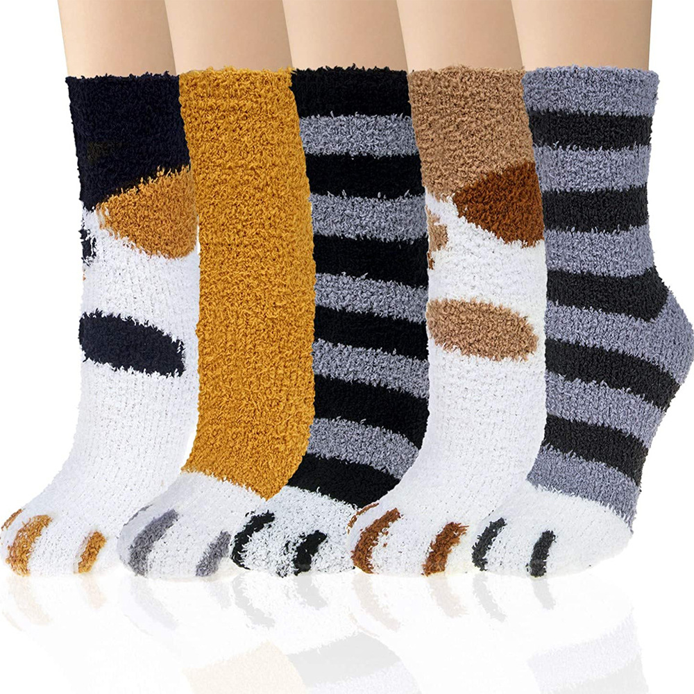 Picture of Coral fleece anti-lint Amazon hot floor socks in autumn and winter thick warm sleep socks KC01