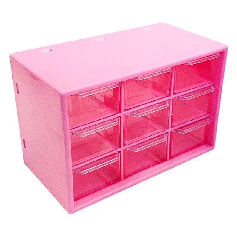 Jiugongge Storage Box Desktop Dust-proof Small Drawer Mini Stationery Jewelry Hand Ledger Cosmetics Storage Rack