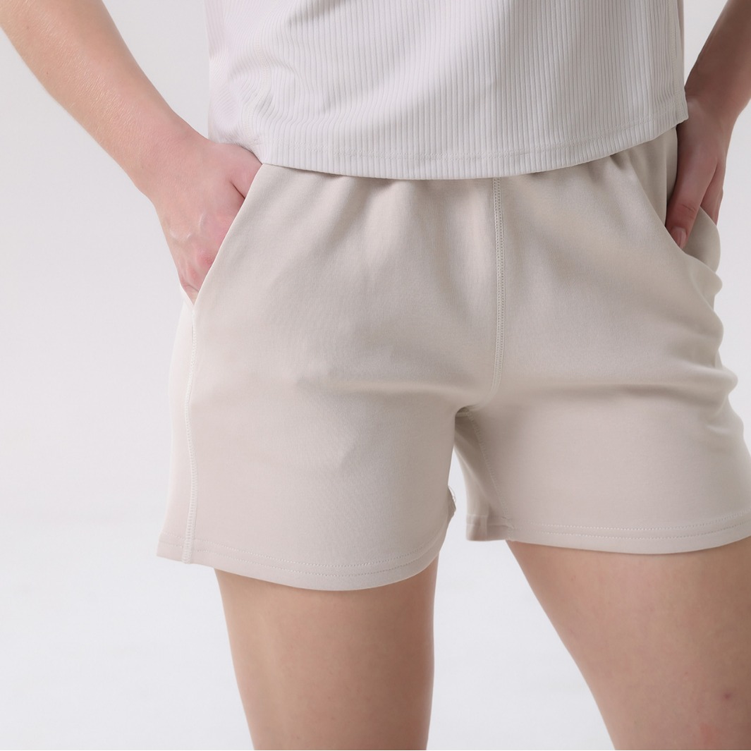 Yoga 4 Points Air Layer Women's Sports Outdoor Camping Loose Wide Leg Age-reducing Breathable Slippery Silk High Waist Shorts
