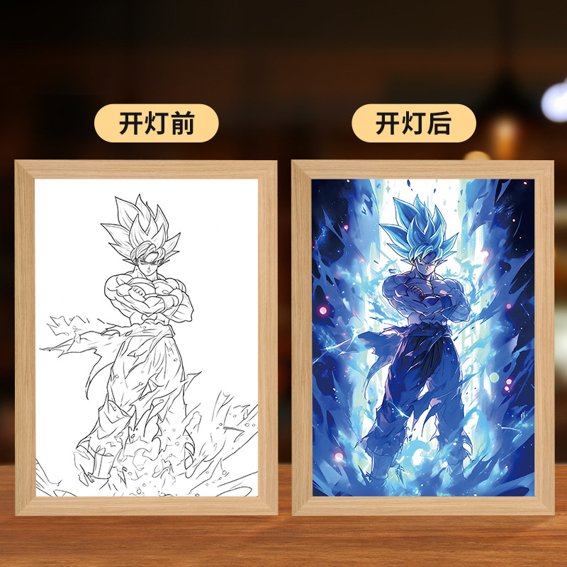 Picture of Carefully Selected Dragon Ball Carrot Goku Lighting Painting Vegeta Super Saiyan Creative Atmosphere Light Ornaments