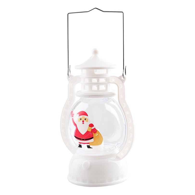 Christmas decorations portable small oil lamp luminous old man night light Christmas gift Christmas desktop ornaments