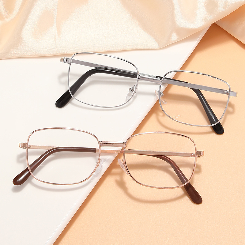 Picture of New special sale metal iron feet reading glasses running rivers and lakes stall full frame clear fashion resin reading glasses wholesale