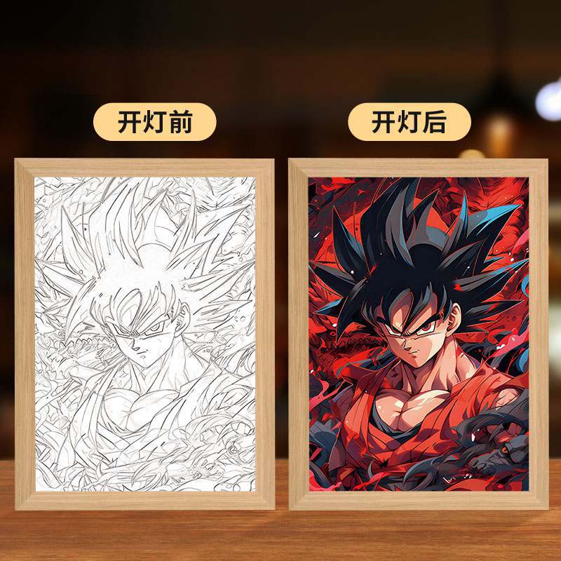 Picture of Carefully Selected Dragon Ball Carrot Goku Lighting Painting Vegeta Super Saiyan Creative Atmosphere Light Ornaments