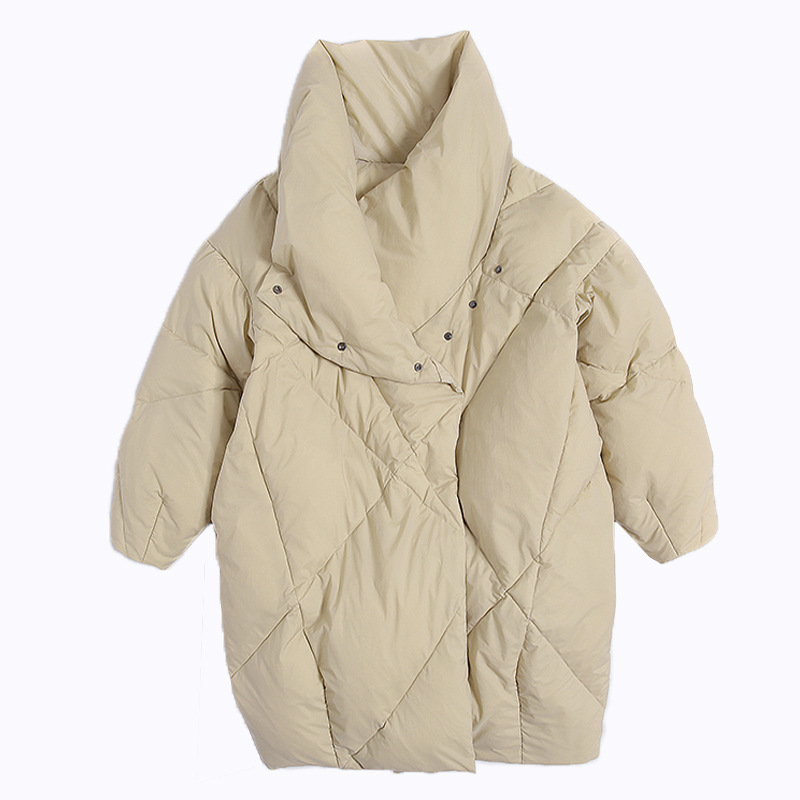 Picture of European Station Large Size Loose Thickened down Jacket Women's Short White Duck down Mid-Length 2025 New Fashion down Jacket