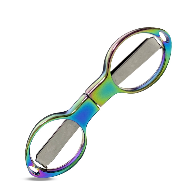Picture of Stainless steel folding scissors plastic handle/alloy stretch shear travel portable fishing Special 8/eight character scissors wholesale