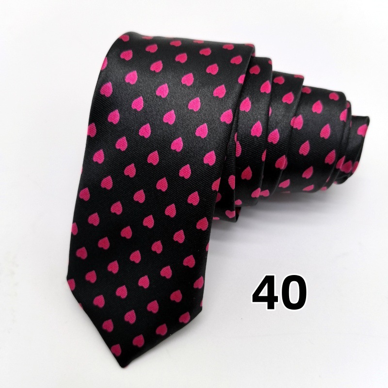 Picture of Ultra-narrow 5cm printed tie leopard print hand-tied unisex casual tie