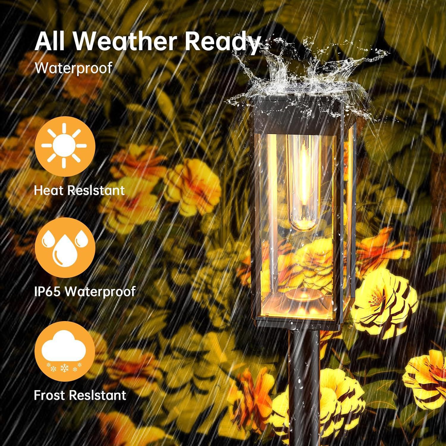 Picture of Cross-Border New Solar Tungsten Lawn Lamp Outdoor Courtyard Garden Rainproof Ground Landscape Multi-Function Path Lamp