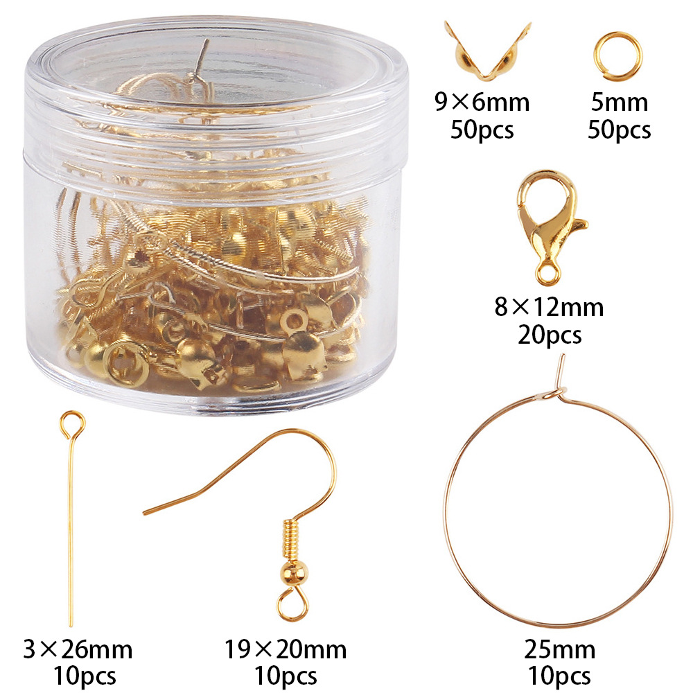 Picture of Cross border hot sale wholesale 6 color metal lobster clasp iron ring jewelry small accessories boxed DIY bracelet necklace accessories
