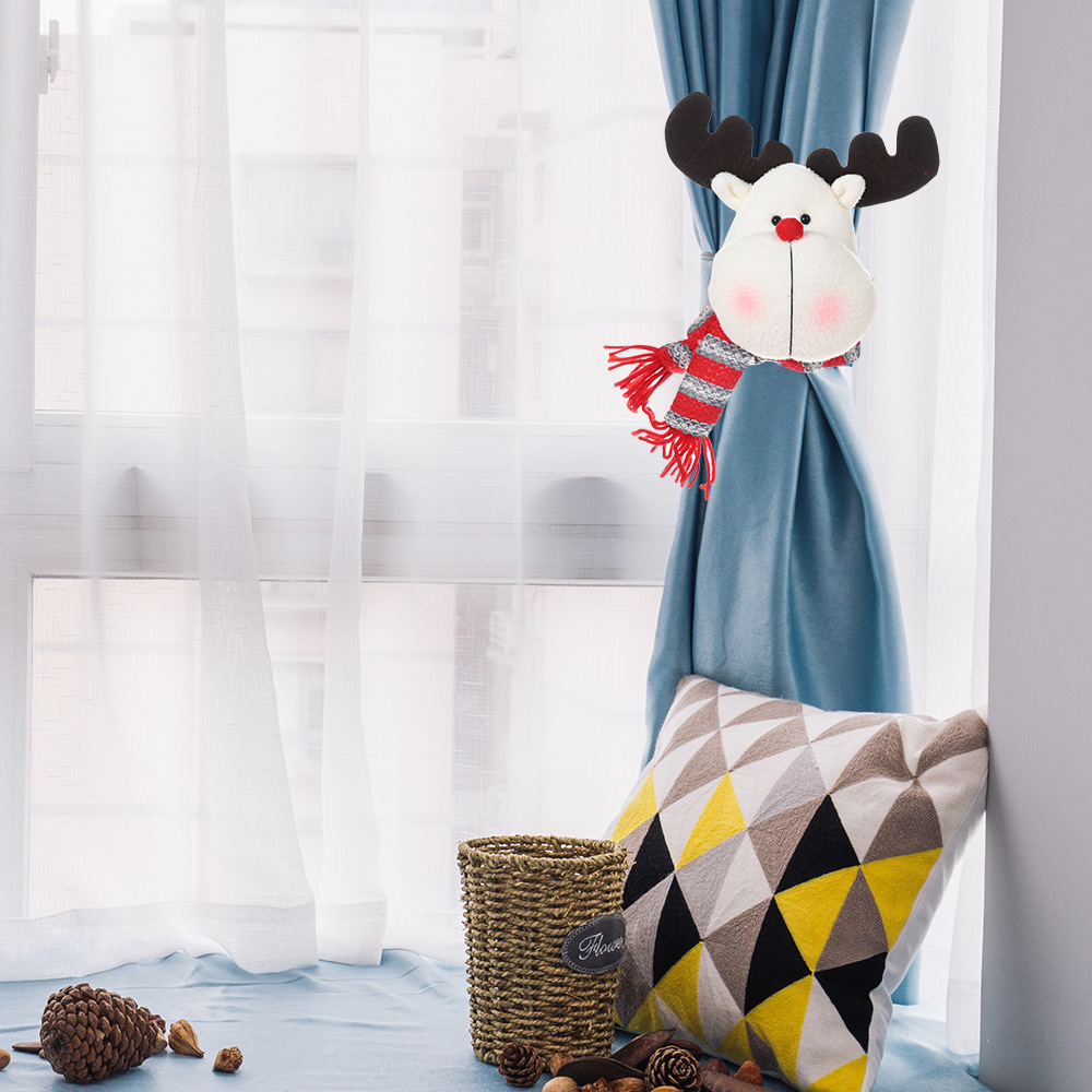 Christmas Rubber Band Twist Buckle Curtain Decorative Straps Christmas Decoration Supplies Home Fabric Decoration Curtain Buckle