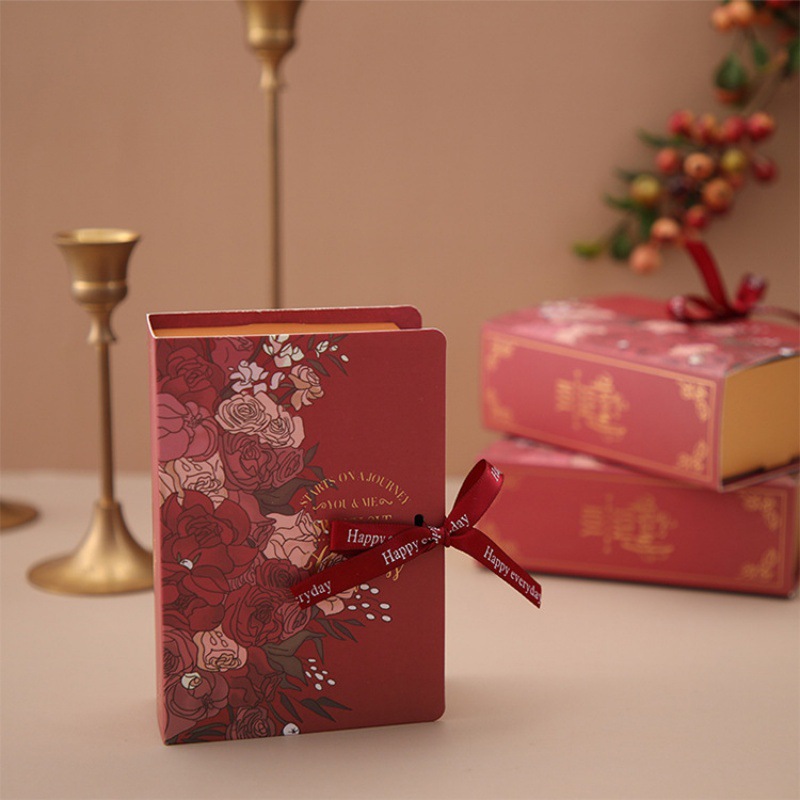 Picture of Creative Books Candy Box INS Wind Accompanying Gift Wedding Candy Box Gift Packaging Box Wedding Candy Gift Box