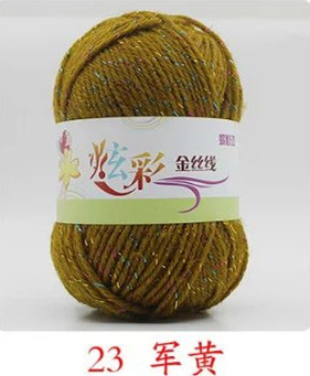 Picture of Acrylic plus color silk thread three color wool bright silk acrylic thread handmade DIY line cross-border foreign trade supply manufacturers wholesale