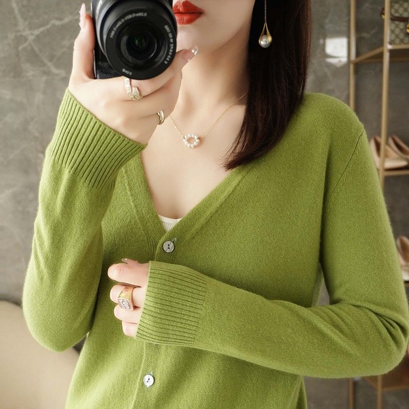 Picture of Knitted Cardigan, Large Size Sweater Cardigan, Women's Loose Cardigan, Short Autumn and Winter Outwear, Women's Long-Sleeved Jacket Base