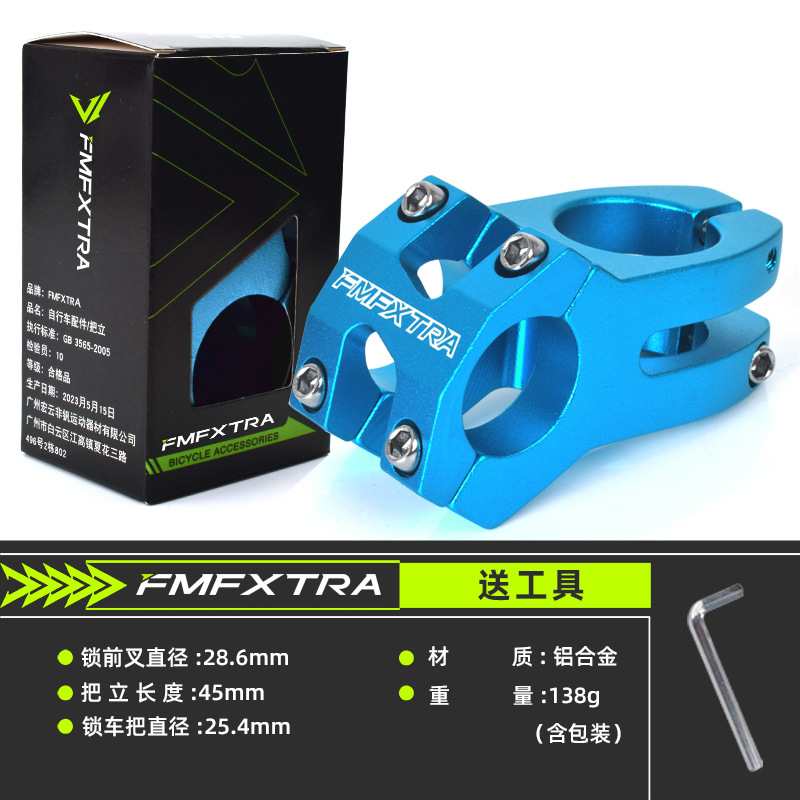 Picture of Bicycle Stem Faucet Handlebar Accessories Road Bike Short Stem Cycling Mountain Bike Cut Out Riser 31.8 Stem
