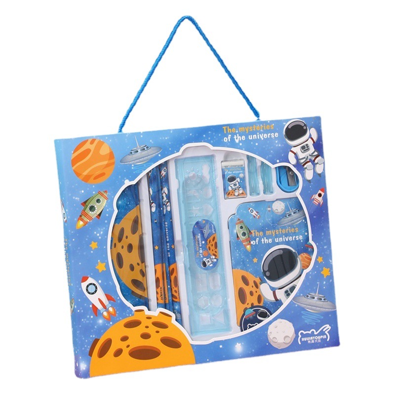 Cartoon Animal Children's Learning Stationery Set Gift Box Children's Day Gift Primary School Student Prizes Kindergarten Graduation Gift