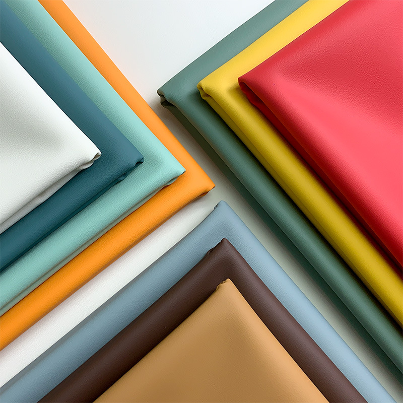 Imitation leather technology cloth anti-cat scratch Waterproof high-end thickened sofa fabric solid color sofa cover bedside soft bag
