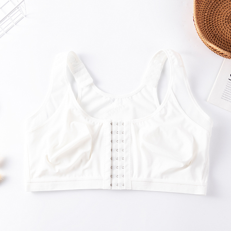 Picture of European and American front buckle closed sports bra plus size wireless post-operation underwear Women's Open breast augmentation surgery bra