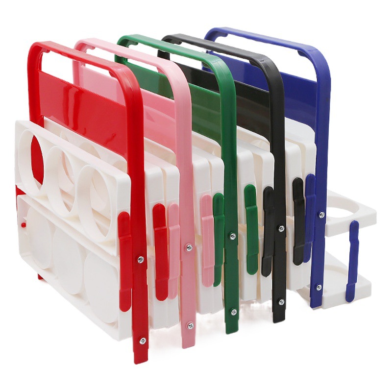 Foldable Double-Color Plastic Beer Basket Mixed Color Portable Outdoor Storage Rack Beer Basket Beer Rack Wine Rack