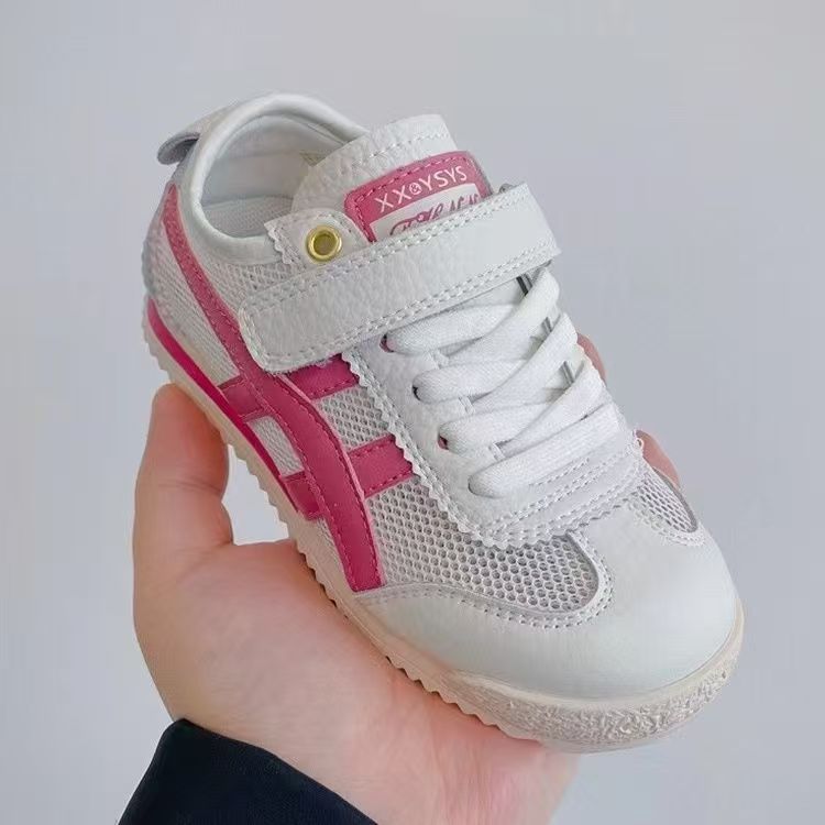 Genuine Leather White Shoes Kidsren's Forrest Gump Shoes 2025 New Girls Spring & Fall Sports Shoes Boys Breathable Sneakers Trendy Brand