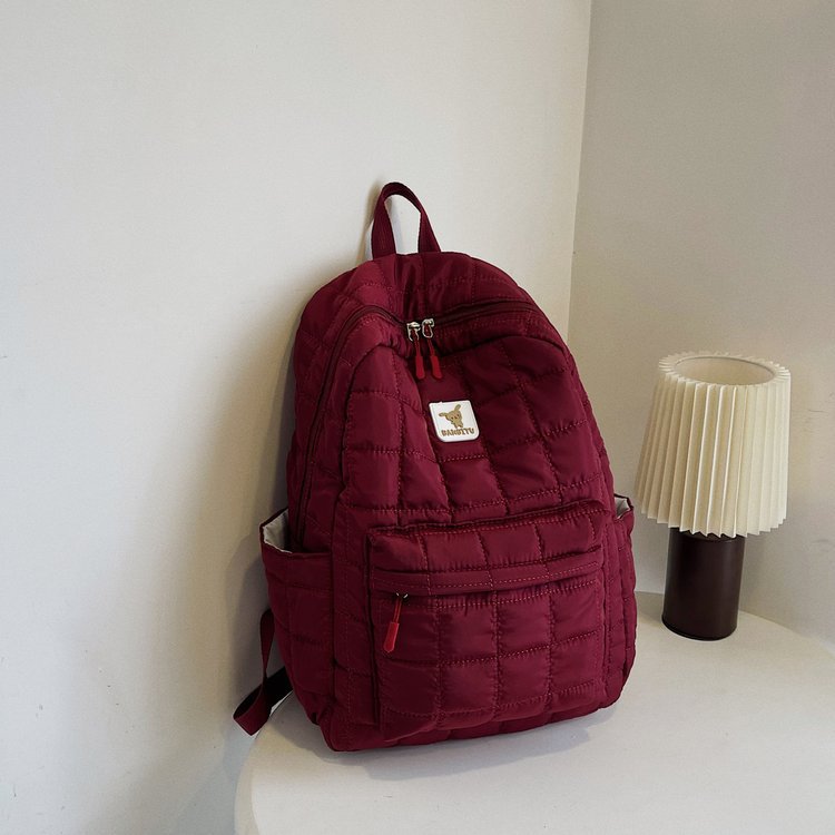 Picture of Cotton Bag Niche Design Backpack Autumn and Winter Women's 2025 New Backpack Junior High School Girl Female College Student Schoolbag
