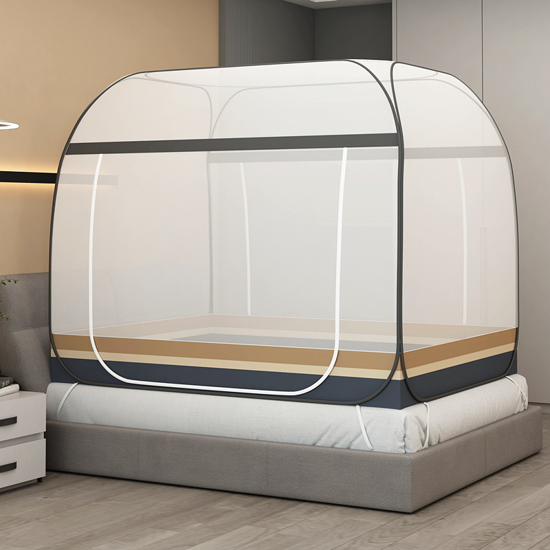 New household installation-free mosquito net anti-fall all-in-one steel wire yurt mosquito net 1.8m foldable 1.5 m