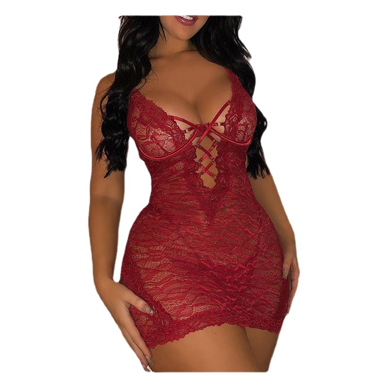 Sexy suit cross-border Europe and the United States foreign trade sexy underwear spot new mesh strap multi-color sleep zb870