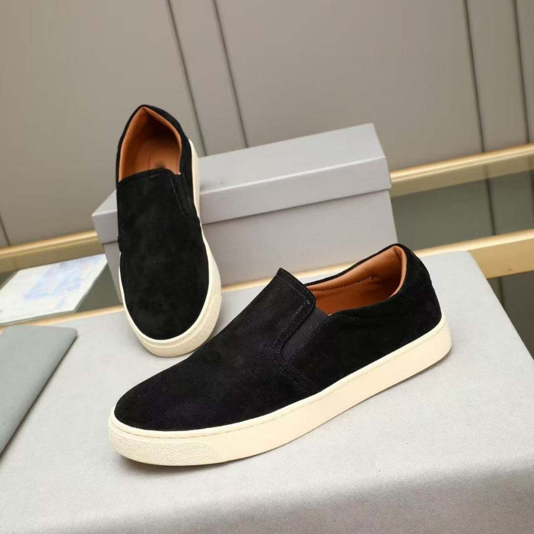 European Style New Round-Toe Thick-Soled Loafers European Fashion Comfortable Slip-On Men's Shoes Trendy
