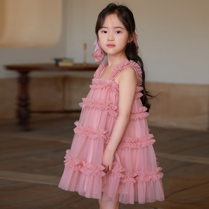 Picture of Girls' Tutu Skirt Princess Dress Yiwu Lingfeng Autumn New Spaghetti Strap Dress Baby Girl Formal Dress Girls' Dress