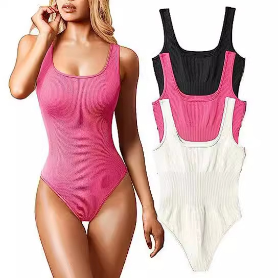 Picture of Europe and the United States cross-border foreign trade 2023 Amazon summer AliExpress women's U-collar sleeveless vest tight jumpsuit