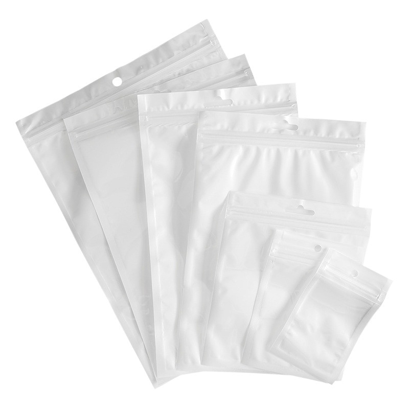 Thick 20 Silk Pearlescent Bag Stationery Jewelry Hardware Wire Accessories Self-Sealing Packaging Bag Frosted Pearlescent Film Yin and Yang Bone Bag